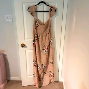 Off shoulder split skirt dress nwot